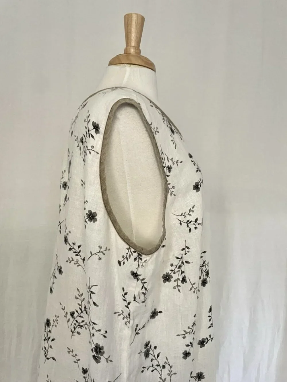 Jessica Howard 100% Linen Floral Sleeveless Maxi Dress Cottagecore Farm size 2X